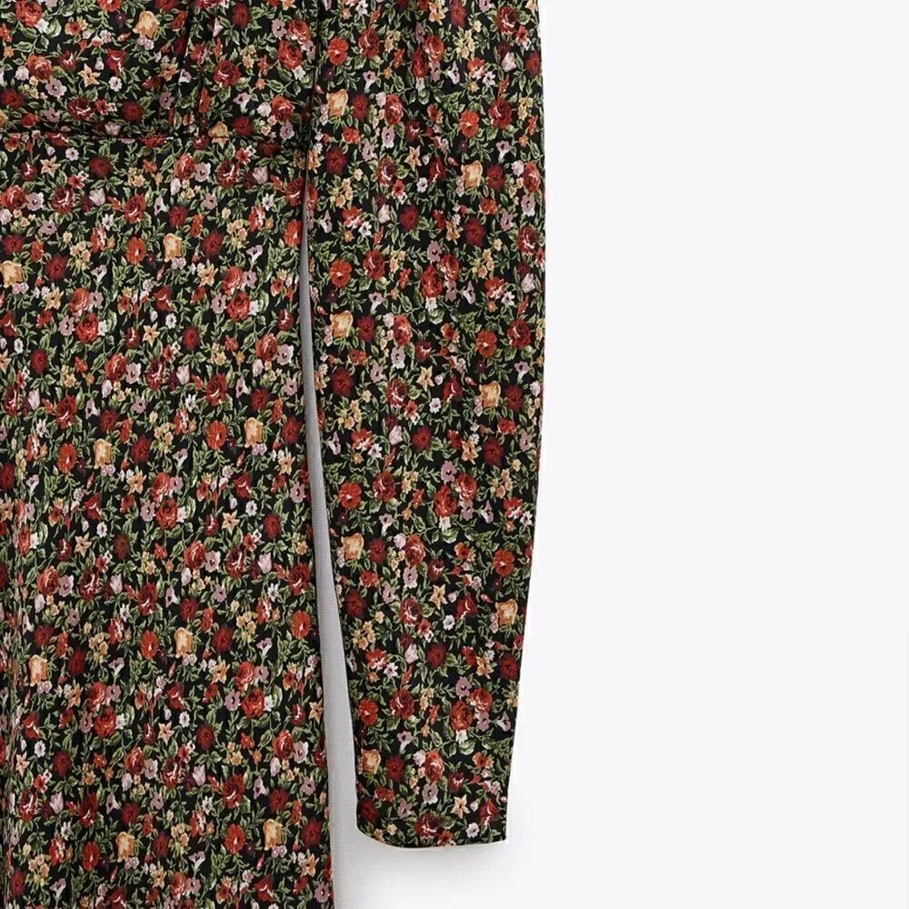 ZARA FLORAL PRINT DRESS - Picture 10 of 11